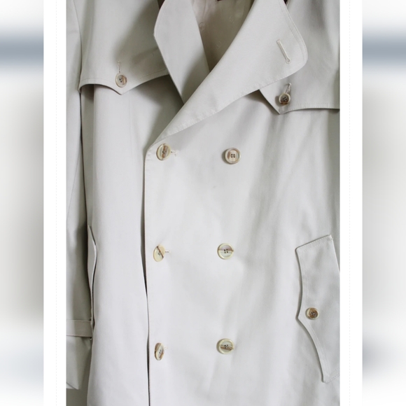 SOLD Christian Dior Vintage Mens Tan Khaki Trench Coat Ankle Length - Picture 15 of 15
